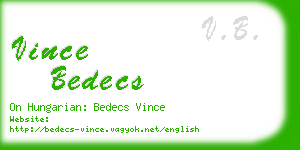 vince bedecs business card